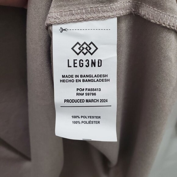 LEG3ND Woman's Atmosphere Heather Taupe Moisture Wicking Active Tank NWT Plus 2X - Picture 5 of 6